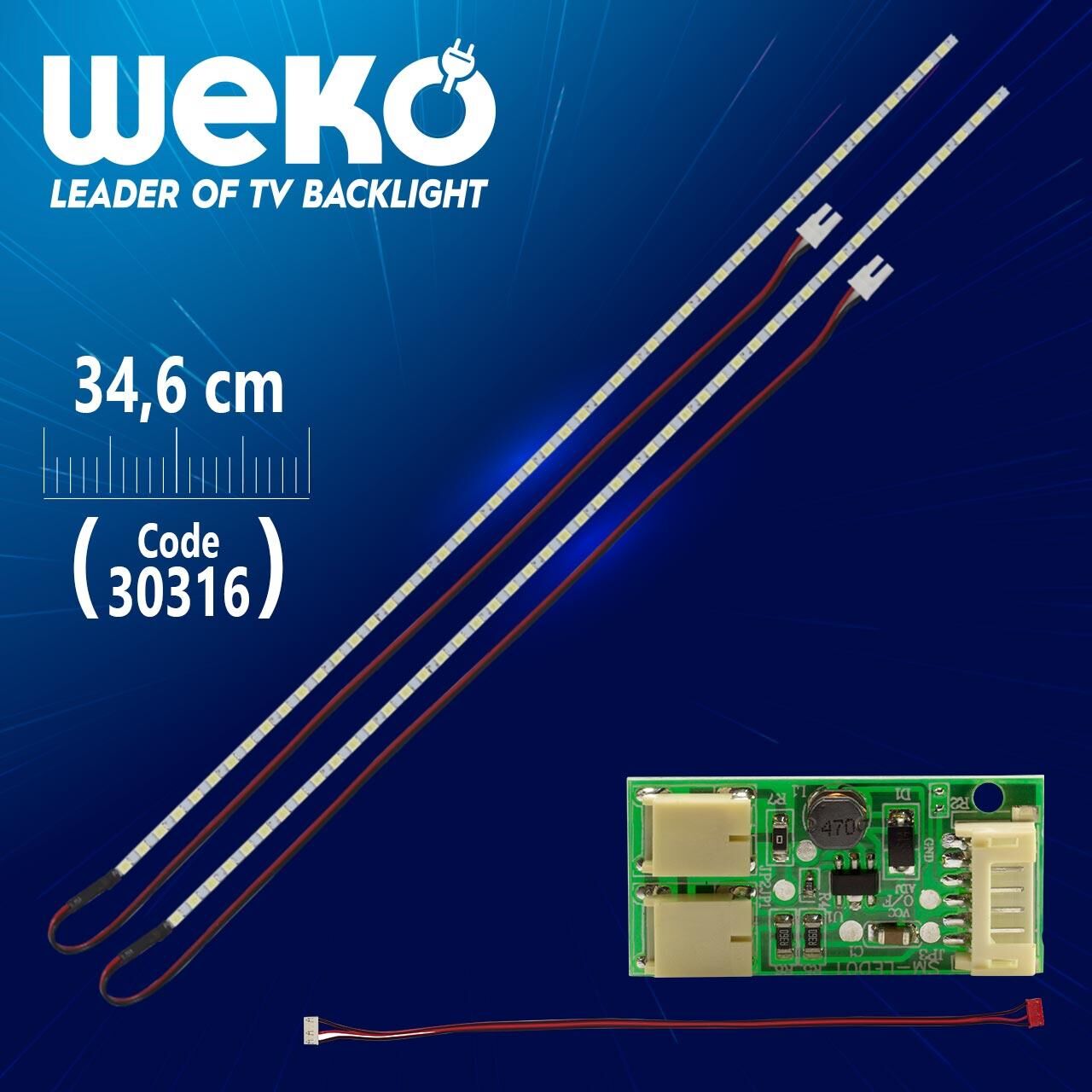 17'' İnç 57 Ledli 34 Cm Universal Monitör E-Led Takımı