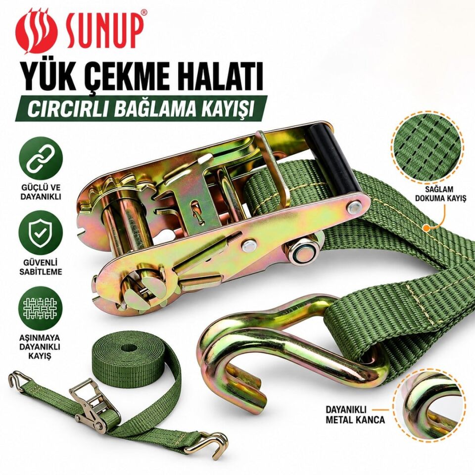 Sunup SN-37787 12 Metre Yük Çekme Halatı