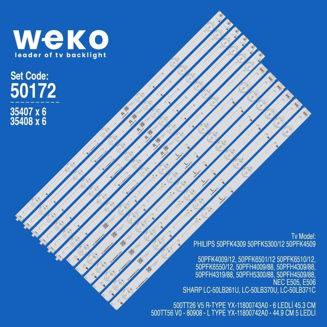 Wkset-5172 35407X6 35408X6 12 Adet Led Bar