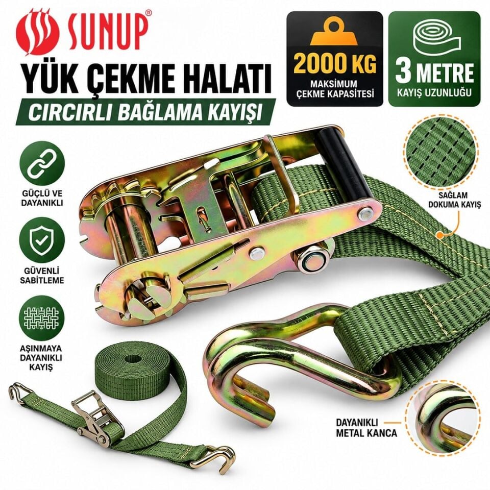 Sunup SN-37783 3 Metre Yük Çekme Halatı