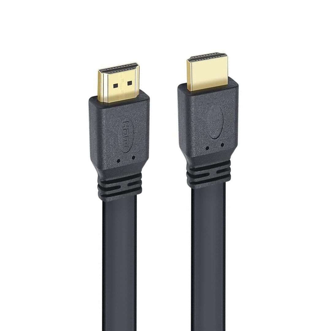 Powermaster 1.5 Metre Flat Yassı Gold Uçlu 19 Pin HDMI Kablo