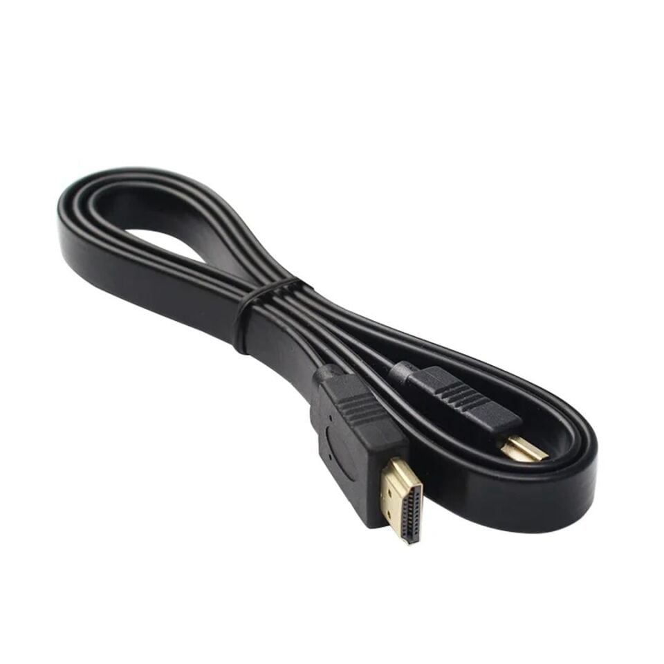 Powermaster 1.5 Metre Flat Yassı Gold Uçlu 19 Pin HDMI Kablo