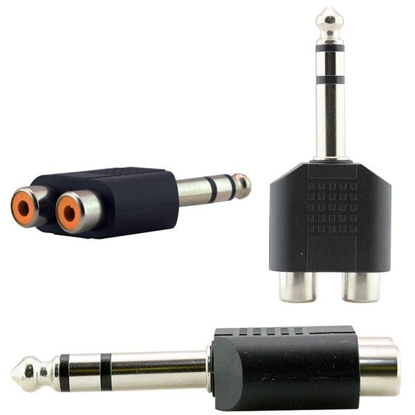 Powermaster 6.3 Mm Stereo Erkek-2 Rca Dişi Çevirici Jack