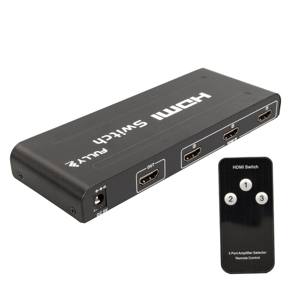 Fully G-538H 3 Giriş 1 Çıkış Hdmi Switcher Toplayıcı
