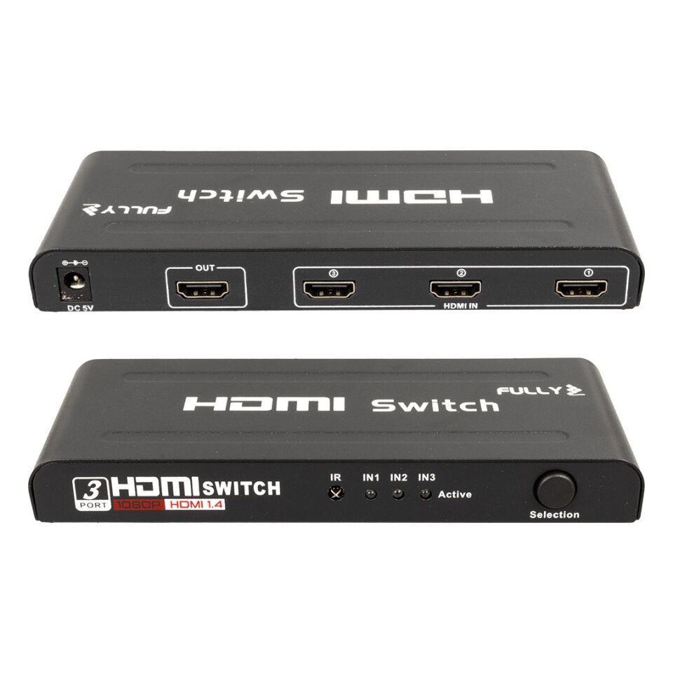 Fully G-538H 3 Giriş 1 Çıkış Hdmi Switcher Toplayıcı