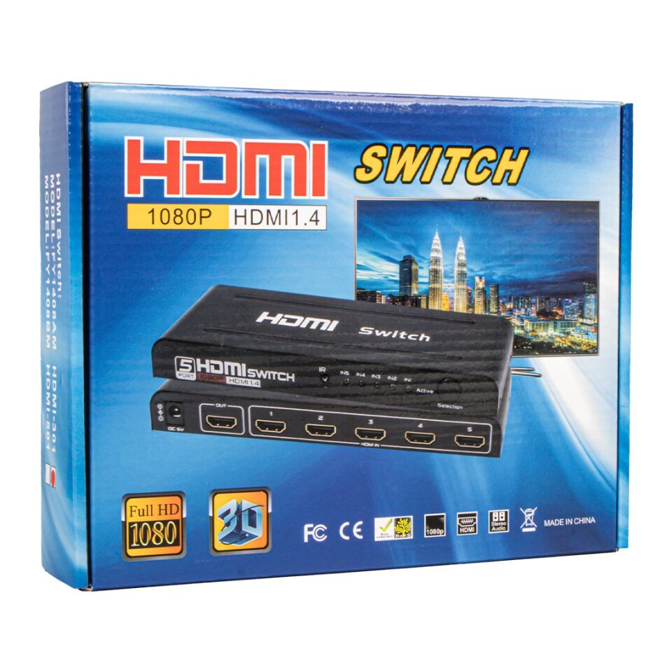 Fully G-538H 3 Giriş 1 Çıkış Hdmi Switcher Toplayıcı