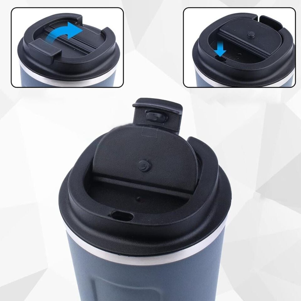 Sunup Paslanmaz Çelik 380 Ml Vakumlu Kapaklı Termos Kupa