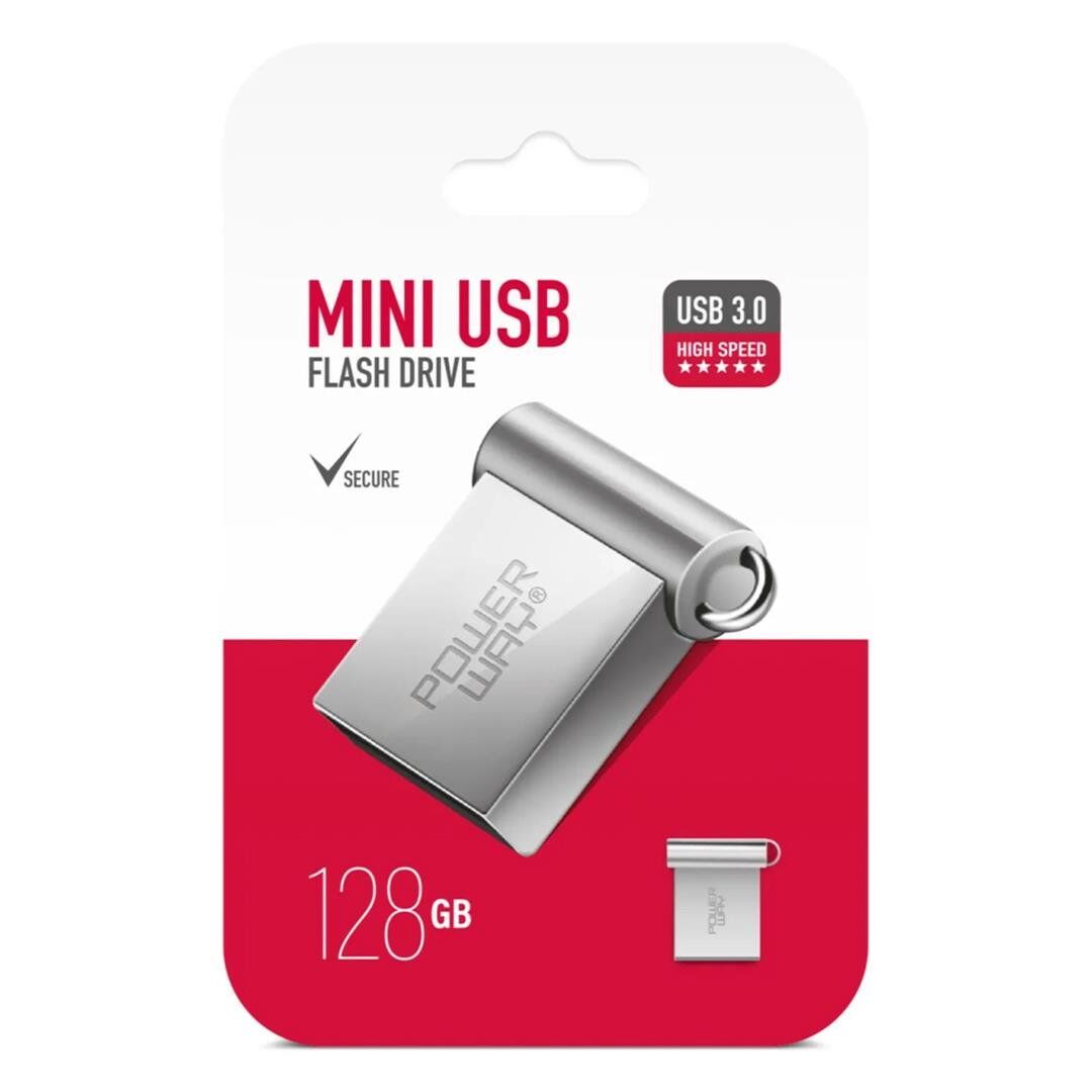 Powerway Mini 128GB Metal Mini USB 3.0 Flash Bellek