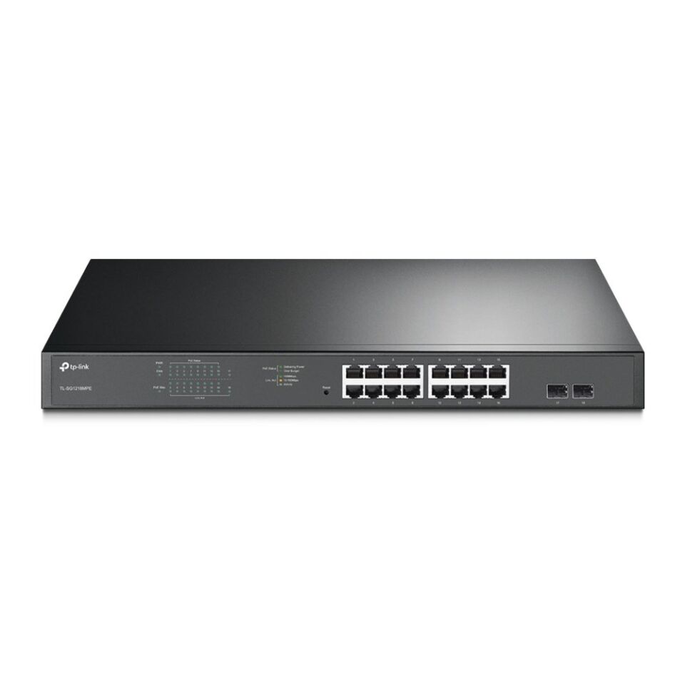 Tp-Link Tl-Sg1218mpe 16 Port Rackmount Poe Gigabit Switch