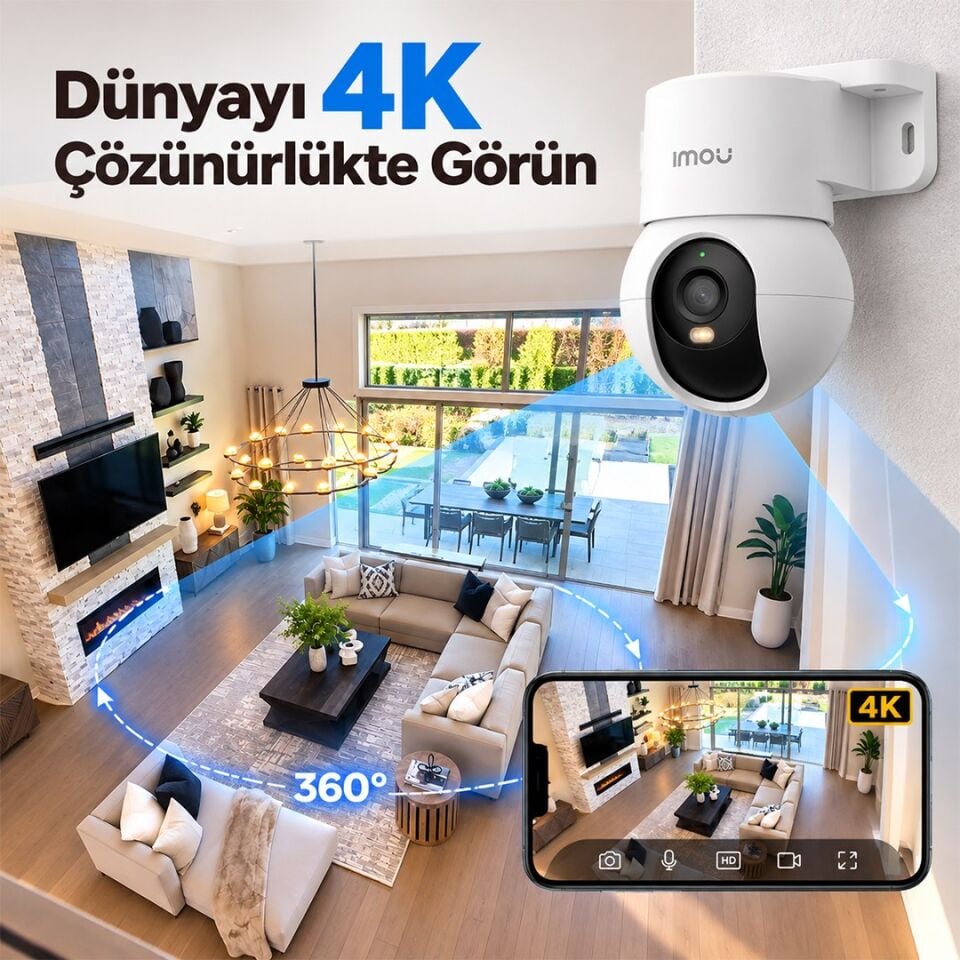 Imou IPC-PS2MP-8X0 Ranger PS2M Poe 2.8Mm Lens İki Yönlü Ses Renkli Gece Görüş 4K 8Mp Bullet Kamera