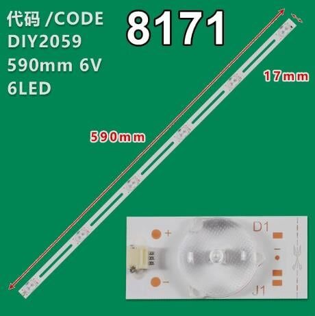 32Inch Universal Dled 6V 2W 6 Ledli 59 Cm 1,8 Cm No:412