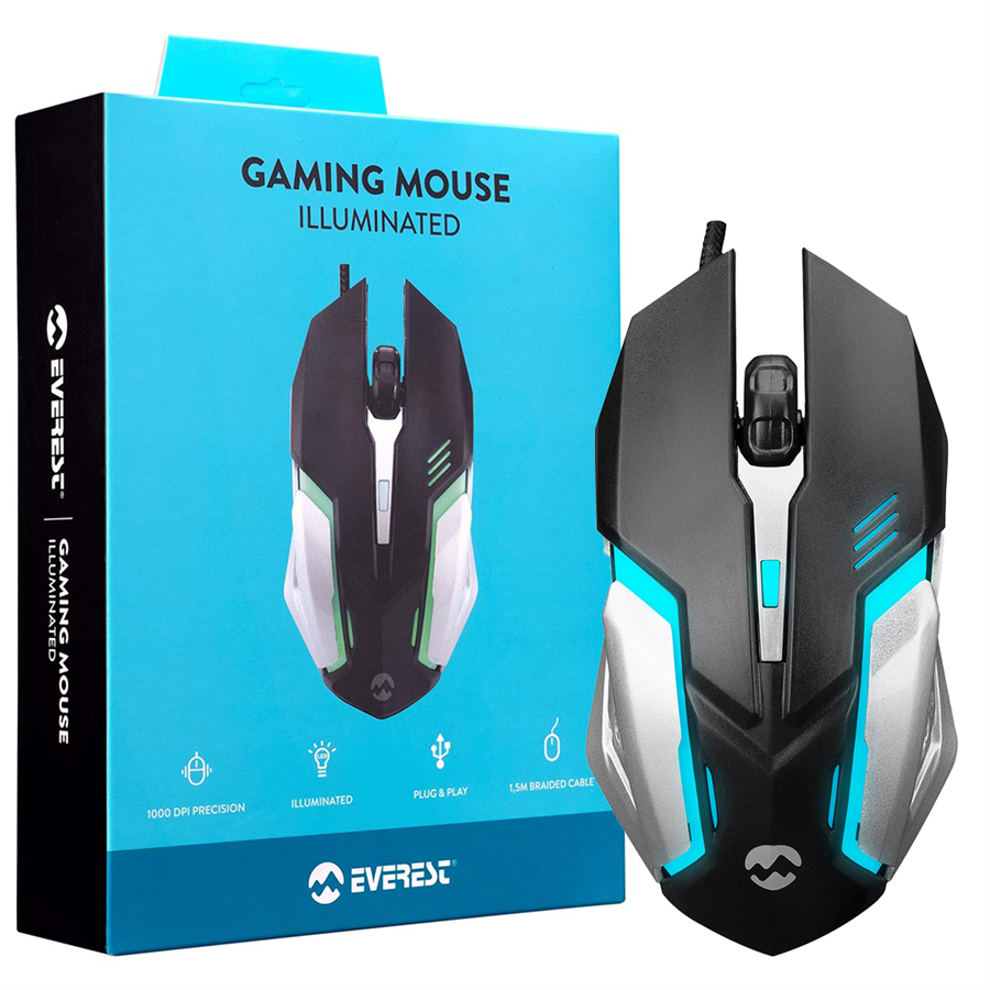 Everest SM-G72 Işıklı USB Kablolu Optik Oyuncu Gaming Mouse