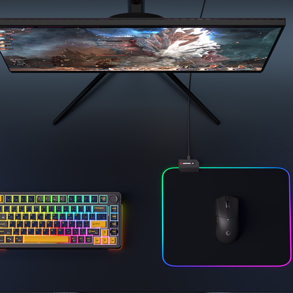 Rampage MP-21 Pulsar M Rgb Ledli 252X328X3 Mm Siyah Oyuncu Mouse Pad