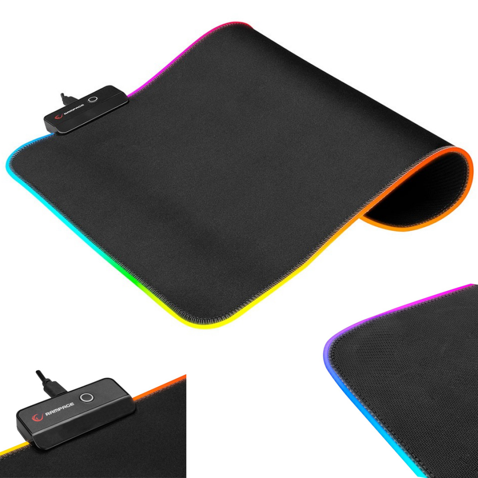 Rampage MP-21 Pulsar M Rgb Ledli 252X328X3 Mm Siyah Oyuncu Mouse Pad