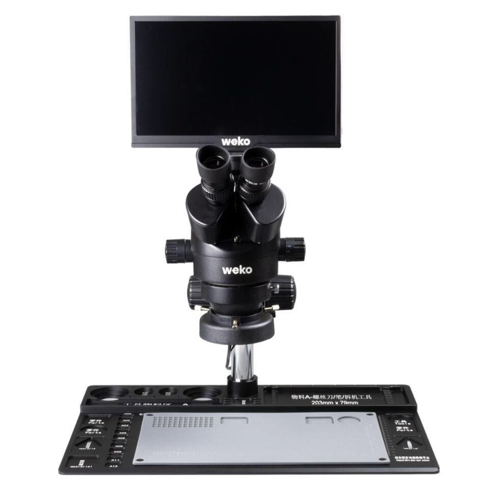 Weko 20-130X 28MP 60FPS 11.6 Inch Dijital Trinoküler Mikroskop