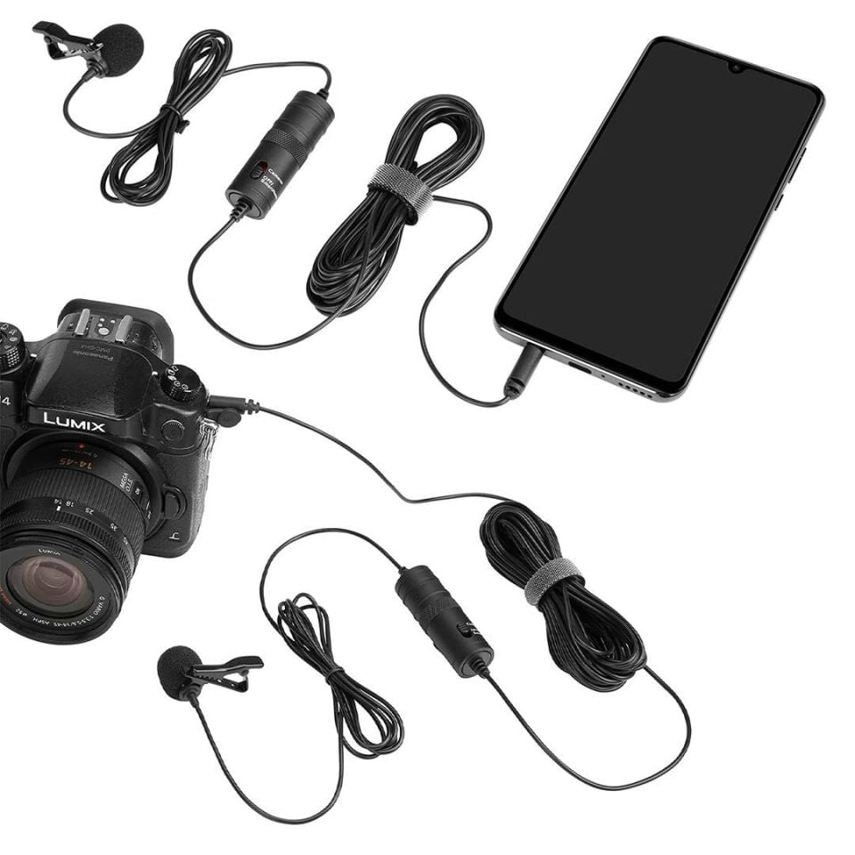 Haiki HK-401 Profesyonel Youtuber Kamera Telefon Yaka Mikrofonu