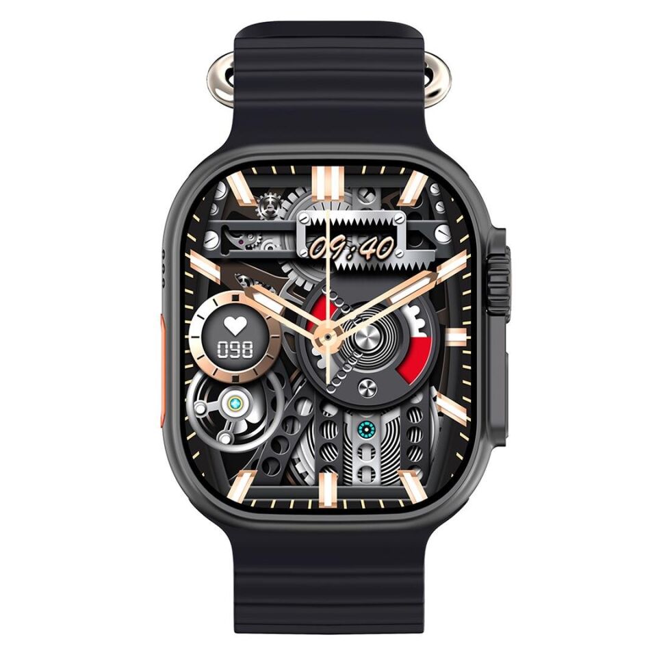 Hytech W69 Watch IOS Ve Android Uyumlu Mactive 2.05 İnç Geniş Ekranlı Siyah Akıllı Saat