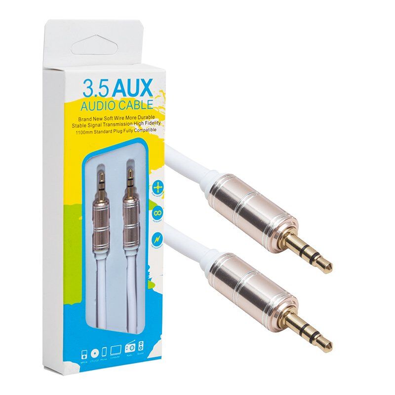 PowerMaster 3.5 MM 1.5 Metre Metal Başlık Stereo AUX Kablo