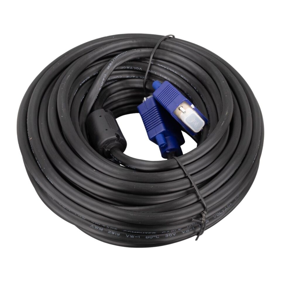 Powermaster VGA-155 Erkek-Erkek 3+6 15 Pin 5 Metre VGA Kablo
