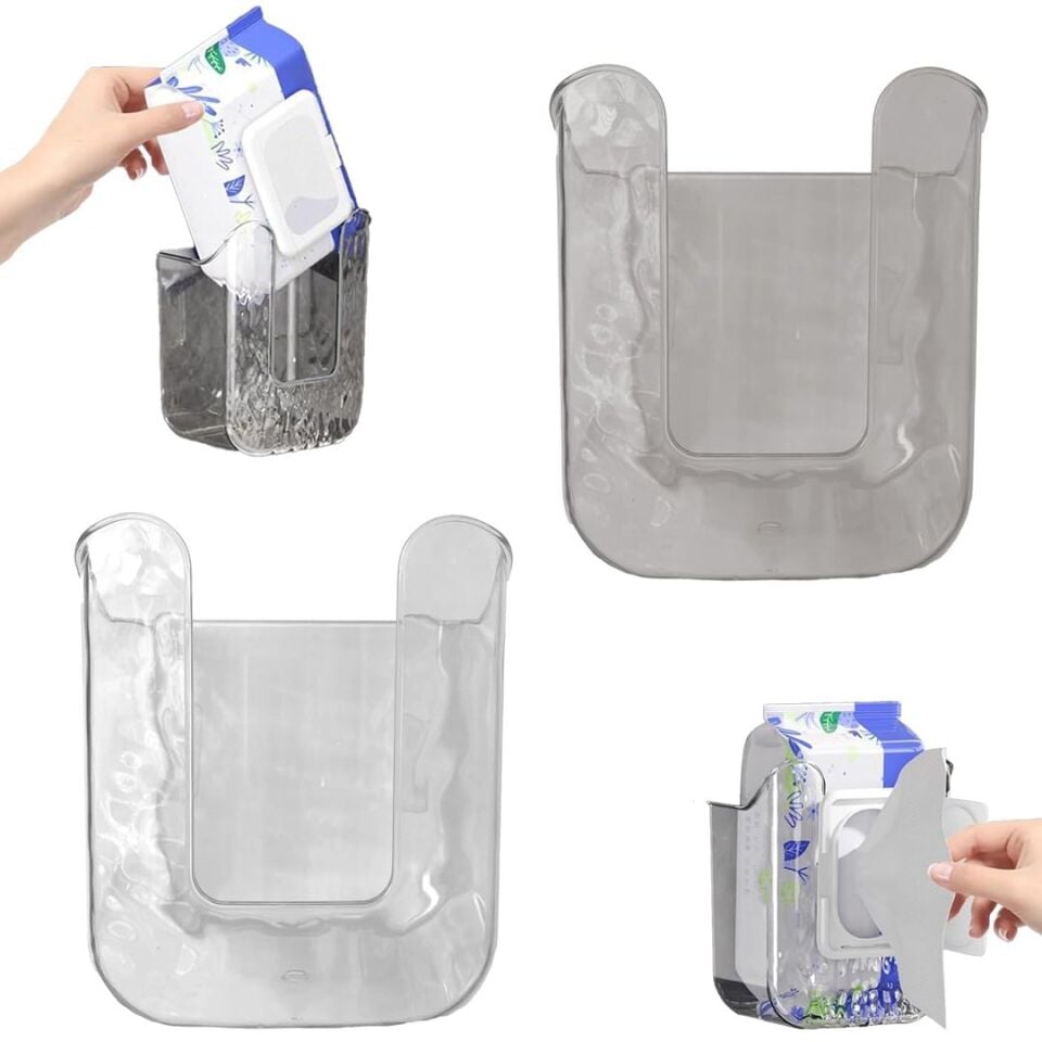 Sunup SN-26822 Çok Amaçlı Duvar Tipi Islak Mendil Tutucu Raf