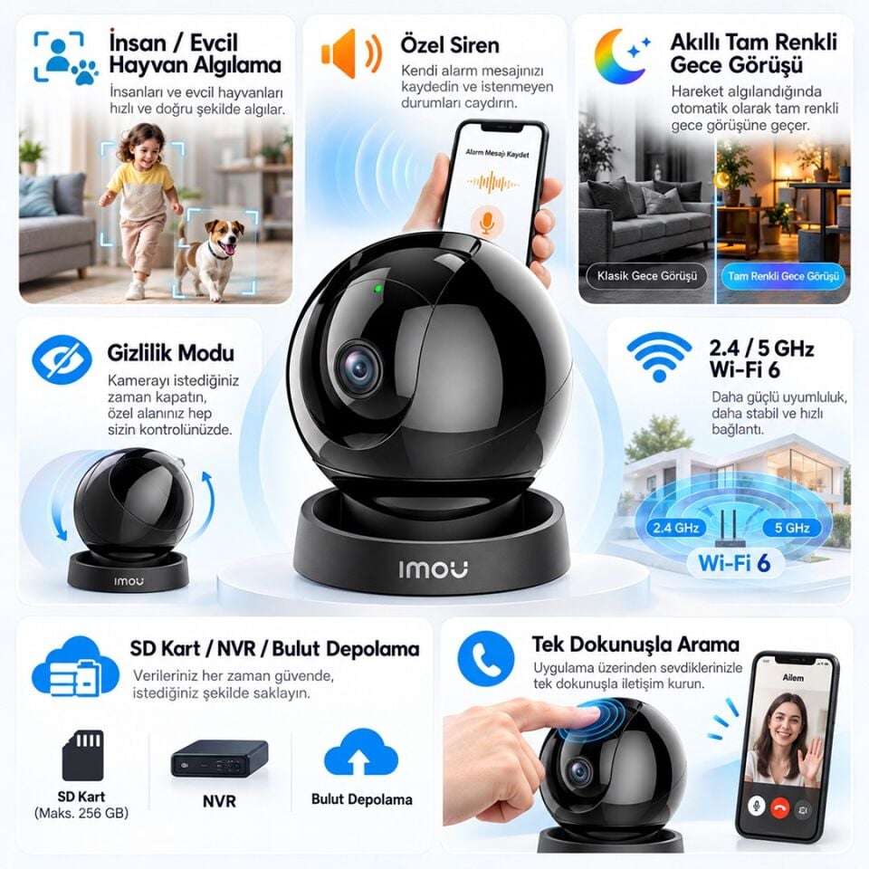 Imou IPC S2DP 5R1S Rex 3D R1 5MP Akıllı İç Mekan Kamera