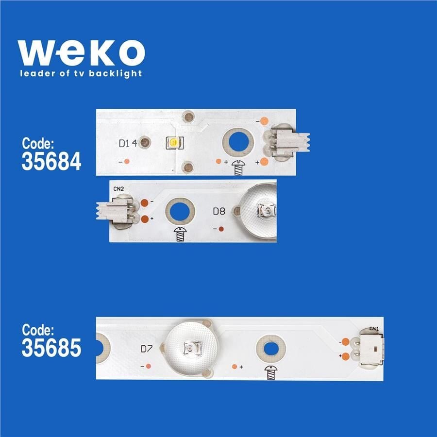 Wkset-5207 35684X8 35685X8 Lb-Pc3030-Gjuhd658x14adm2 16 Adet Led Bar
