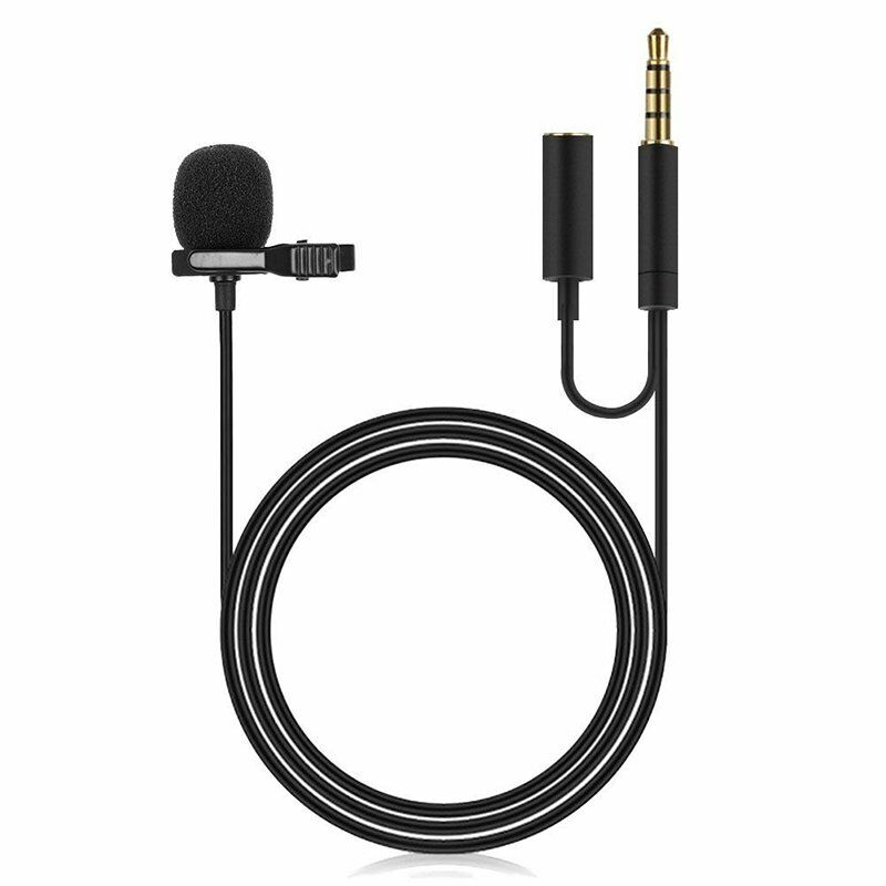 Powermaster JH-043-A Cep Telefonu için 3.5 mm Jack Girişli Youtuber Yaka Mikrofonu