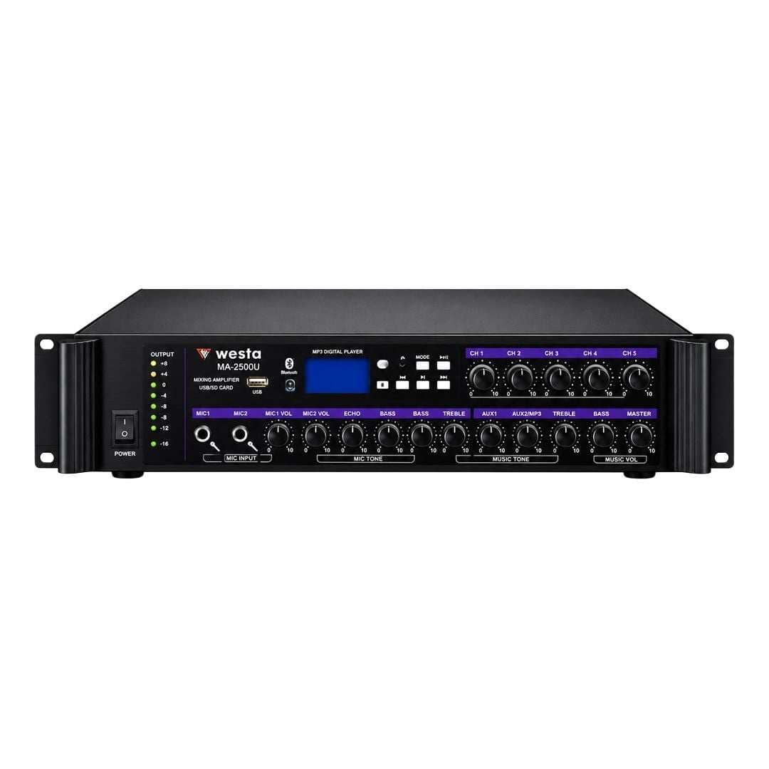 Westa WM 2500U 500 Watt 6 Bölgeli Hat Trafolu Mikser Amfi