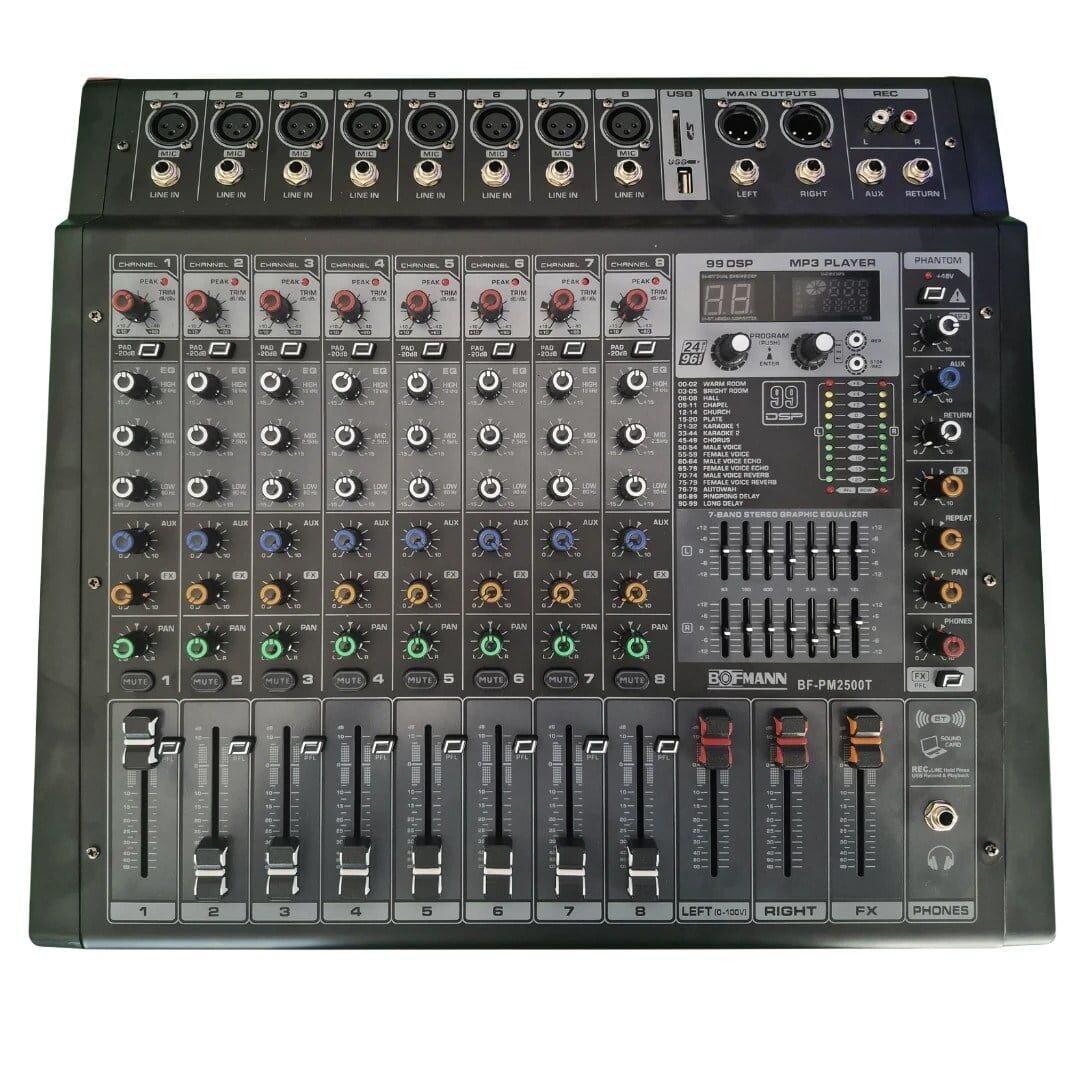 Bofmann BF-PM2500T Hat Trafolu Profesyonel Power Mikser Amfi