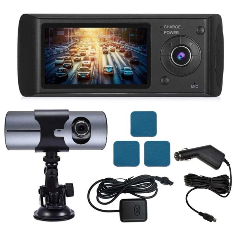 PowerMaster R300 GPS Destekli Çift Kameralı Araç İçi Kamera