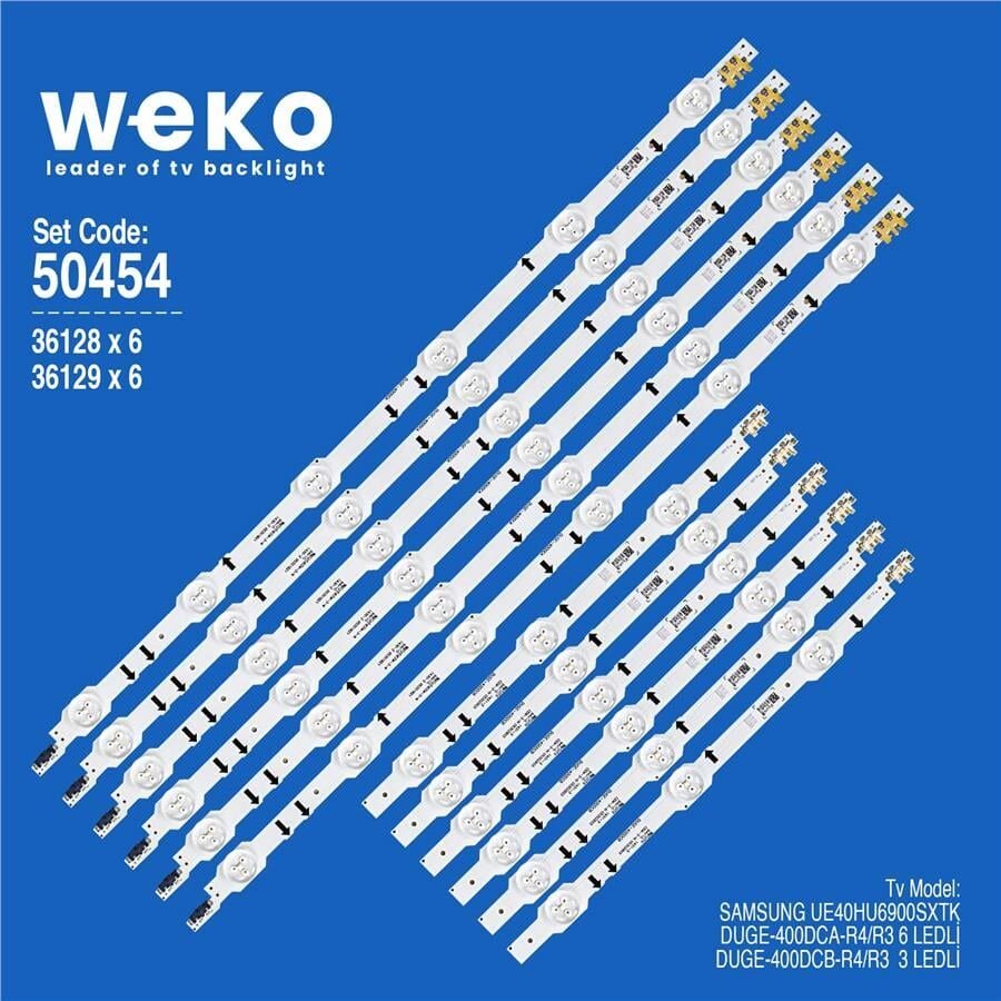 Wkset-5454 36128X6 36129X6 Duge-400Dc 12 Adet Led Bar
