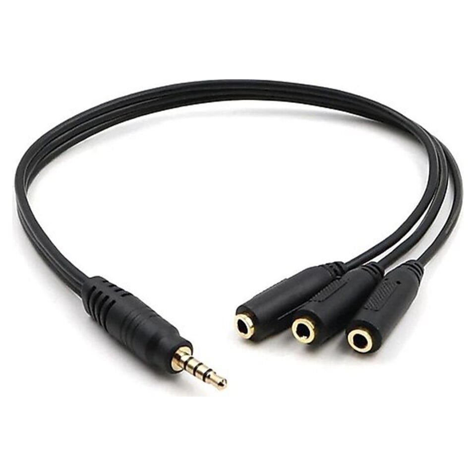 Kulaklık Çoklayıcı 3.5 Mm Erkek X 3 Stereo Dişi Y Kablo
