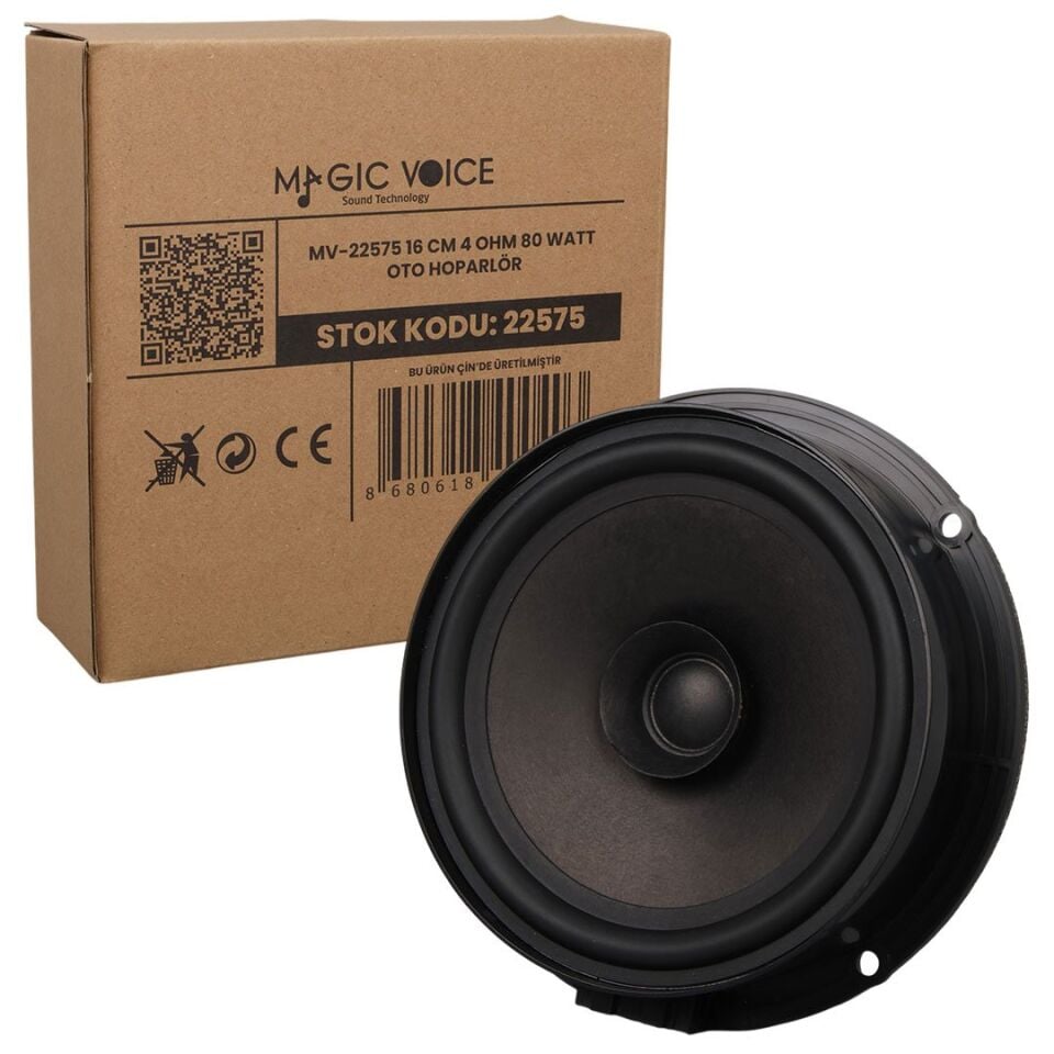 Magicvoice MV-22575 16 Cm 4 Ohm Tekli 80 Watt Oto Hoparlör