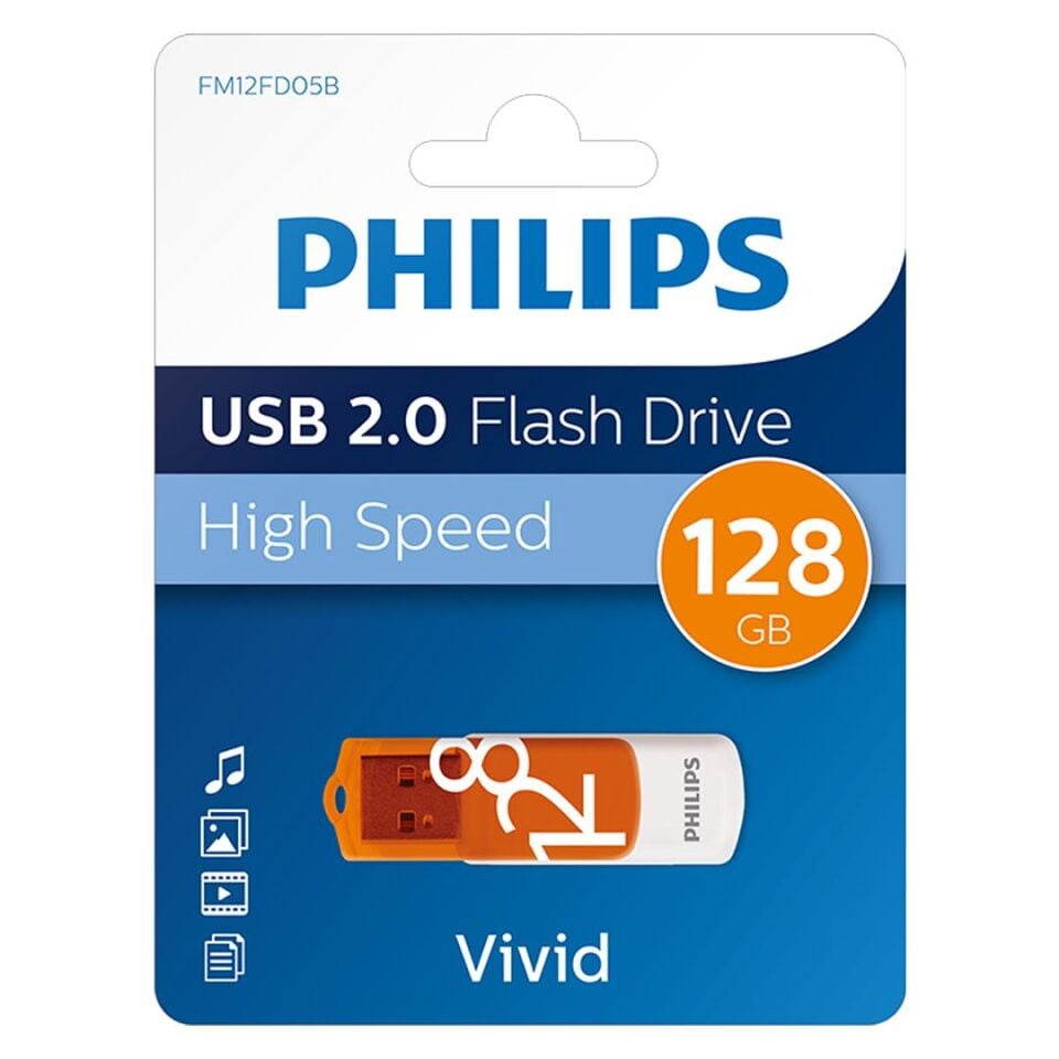 Philips Vivid Serisi 128GB USB 2.0 High Speed Flash Bellek