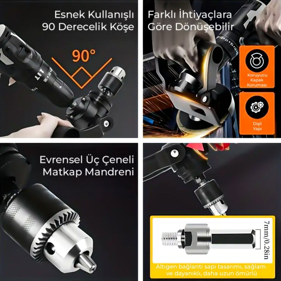 PowerMaster PM-26255 Üniversal Matkap Açı Ayarlama Kiti
