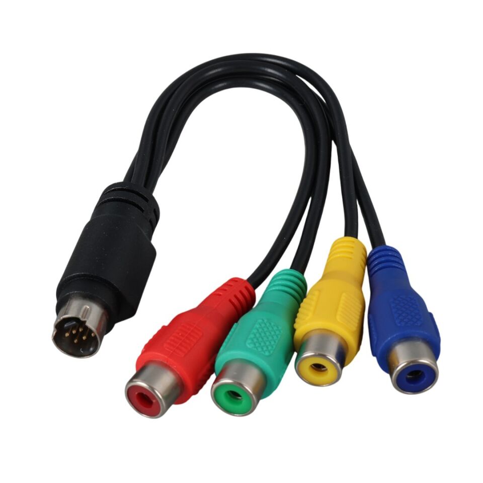 7 Pin S-Video To 4 Rca Dişi Rgb Görüntü Kablosu