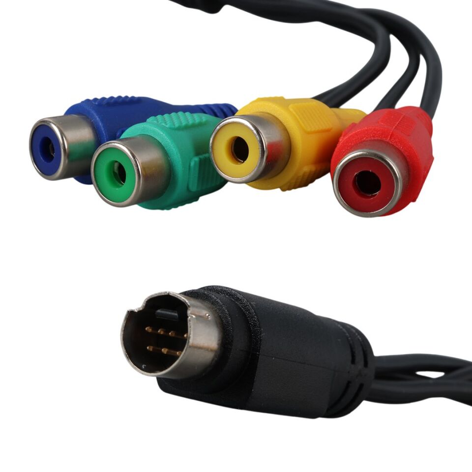 7 Pin S-Video To 4 Rca Dişi Rgb Görüntü Kablosu