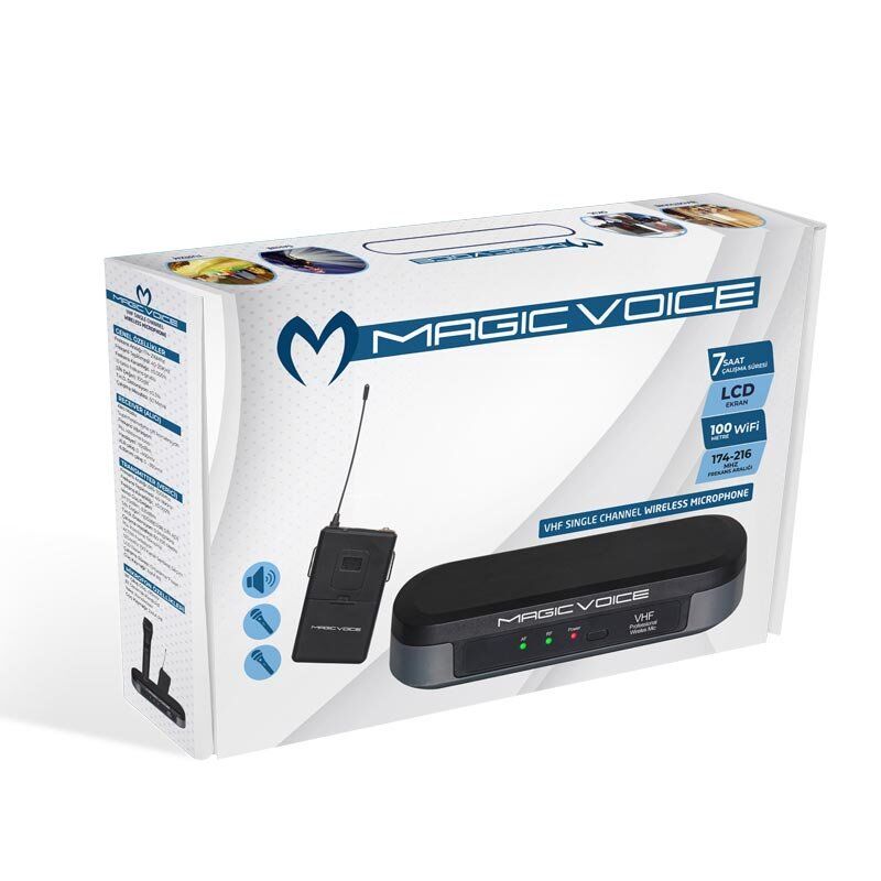 Magicvoice MV-3812 VHF Yaka Tipi Telsiz Mikrofon