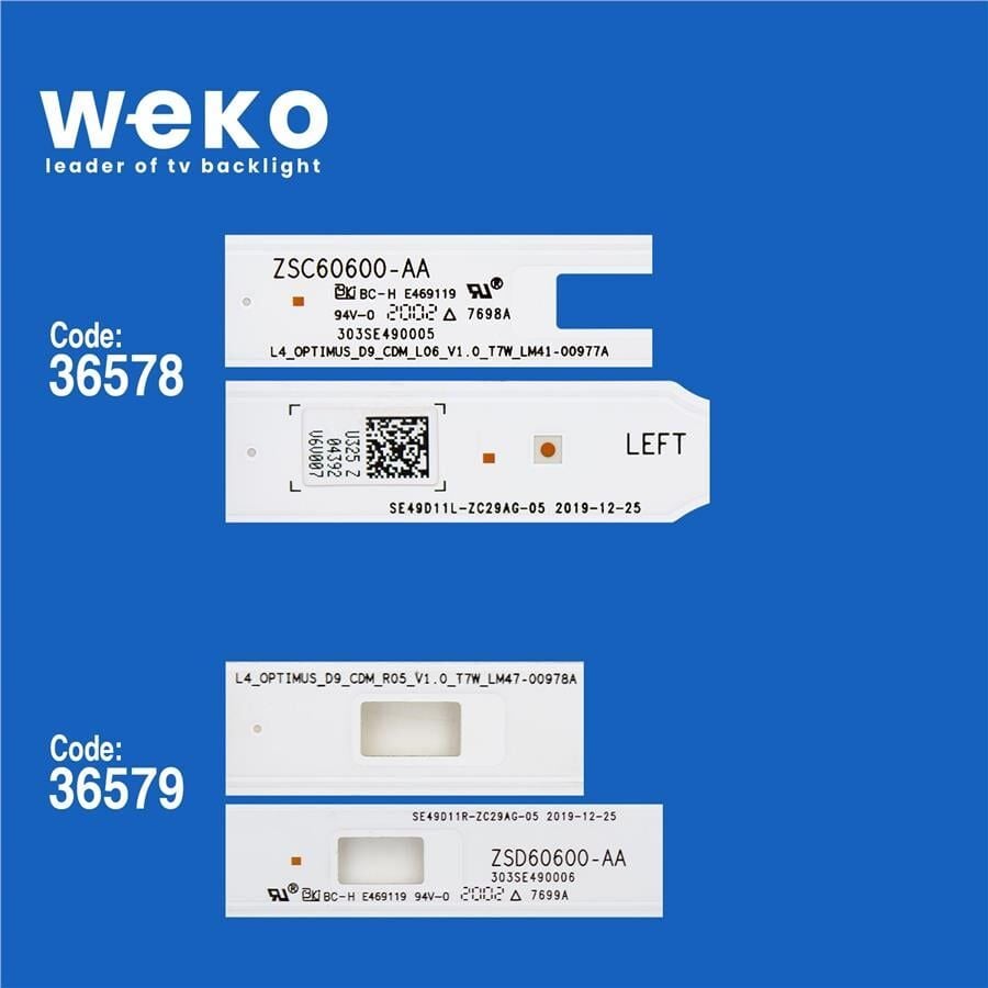 Wkset-5465 36578X6 36579X6 L4_Optımus_D9_Cdm 12 Adet Led Bar