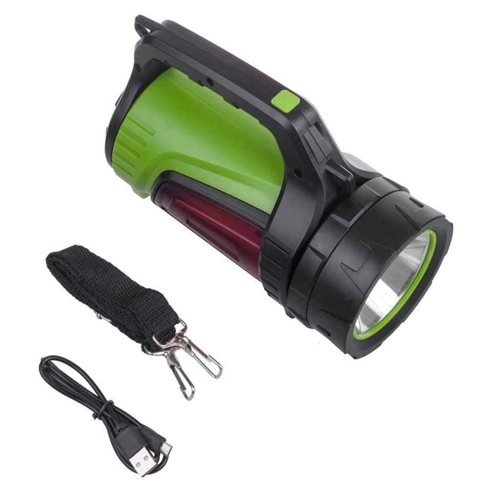Powermaster JS-881B Şarjlı Ledli Uzun Menzilli Işıldak Fener
