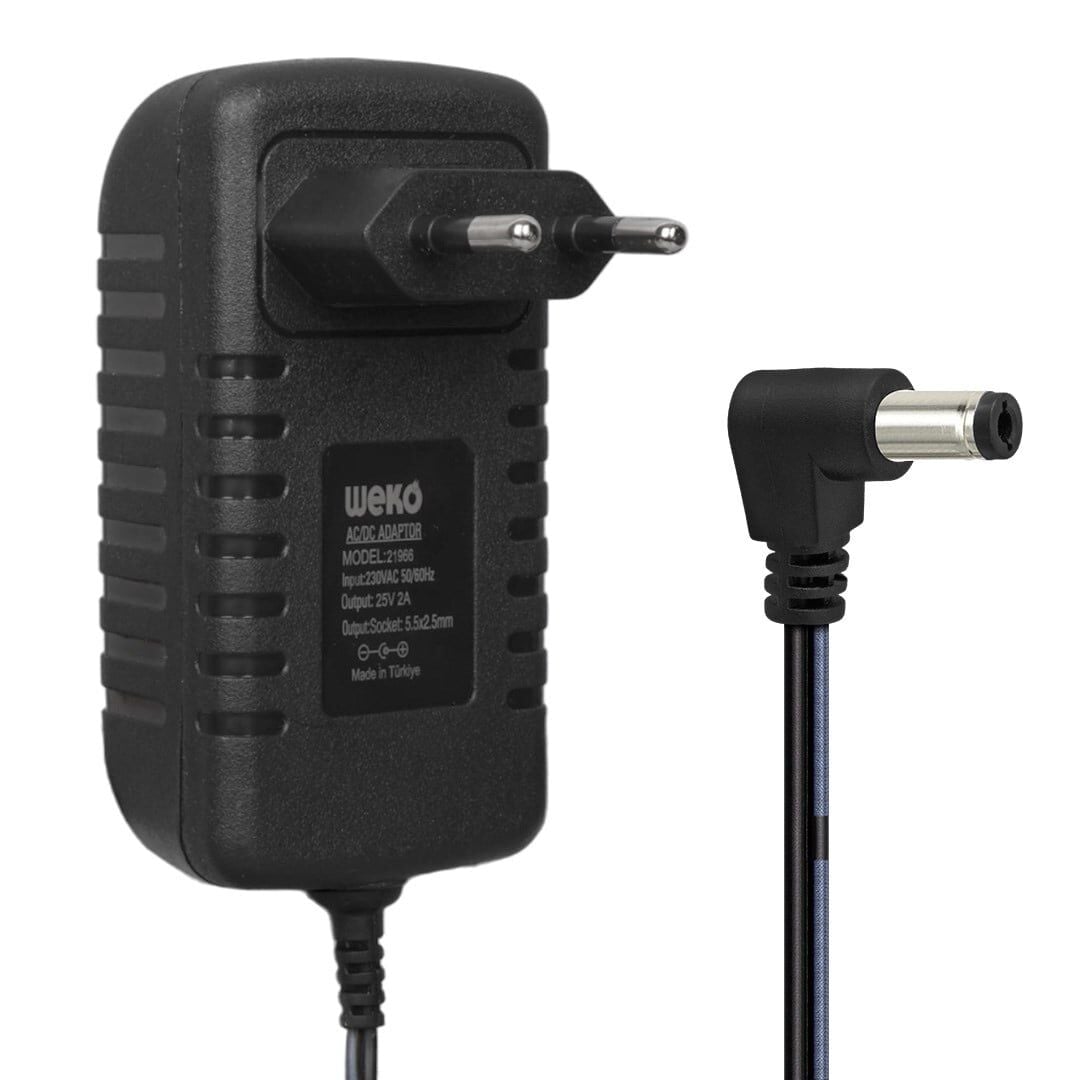 Weko 25Volt 2Amper 50Watt 5.5*2.5 Mm Şarjlı Matkap Adaptörü