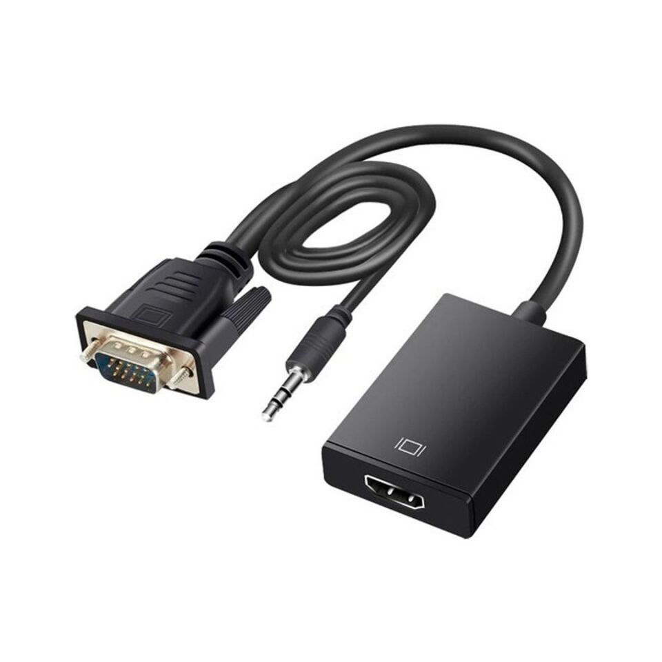 Fully G-537K 3.5 Mm Ses Girişli VGA to HDMI Çevirici Adaptör