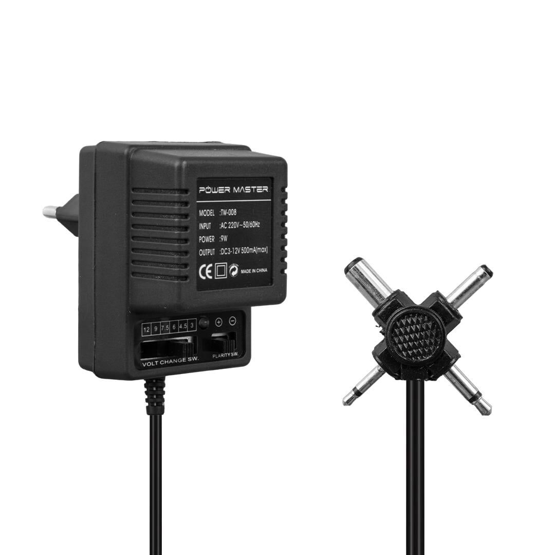 Powermaster PM-20043 3 Volt 12 Volt 0.5 Amper Ayarlı Adaptör