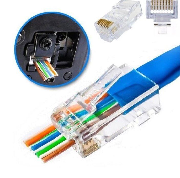Powermaster RJ 45 Cat6 Soket 8P/8C (100 Adet)