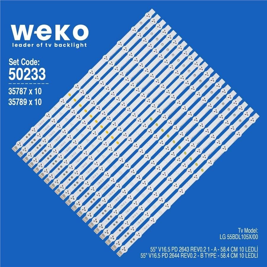 Wkset-5233 35787X10 35789X10 55 V16.5 Pd 20 Adet Led Bar