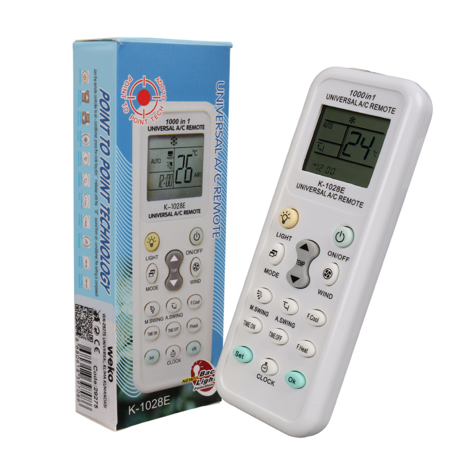 Weko WK-29275 Tüm Klimalarla Uyumlu Akıllı 1000 Kodlu Universal Klima Kumandası