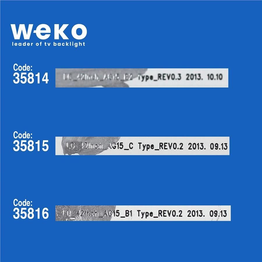Wkset-5238 35814X3 35815X4 35816X3 Lg_42Inch_Ag15 10 Adet Led Bar