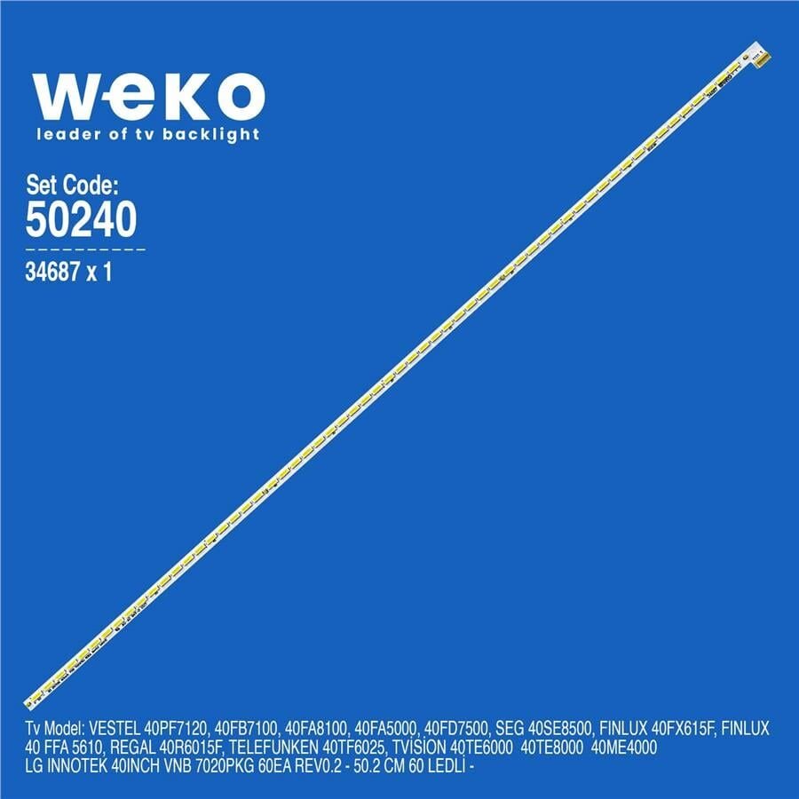 Wkset-5240 34687X1 40Inch Vnb 7020Pkg 60Ea Rev0.2  1 Adet Led Bar (60Led)