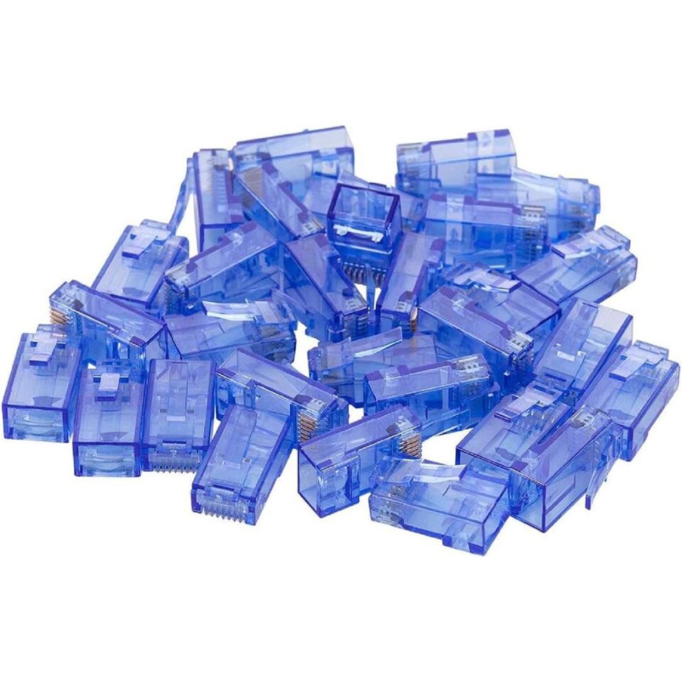 Powermaster PM-22702 RJ45 RJ45 CAT6 8P/8C Mavi Soket