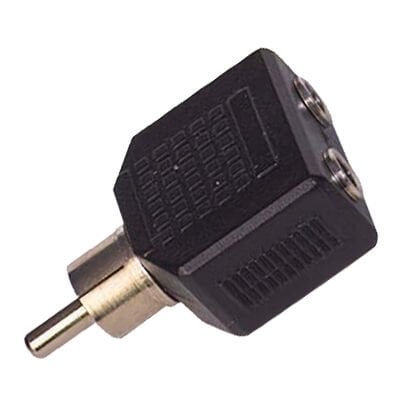 Powermaster Rca Erkek - 3.5 Mm Stereo 2 Dişi Çevirici Jack